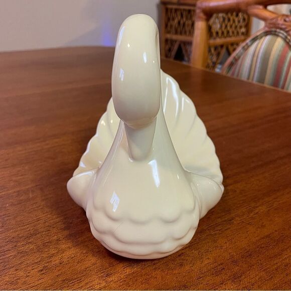Vintage 80’s Andre Richard Japan Ceramic Swan Hand Towel Holder Soap Dish Cream - Picture 3 of 14